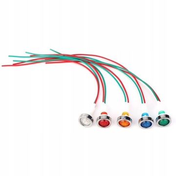 15X WSKAŹNIK LED LAMPKA KONTROLNA LED DC12V 10MM