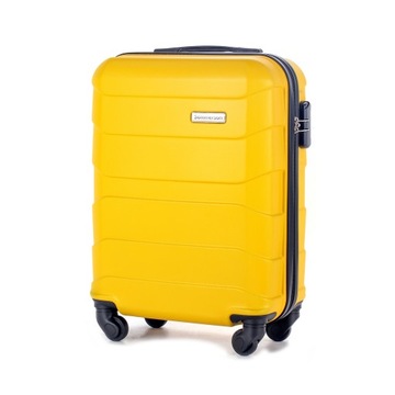 Walizka kabinowa TORBA PODRĘCZNA żółta 55x40x20 cm mała walizka, suitcase