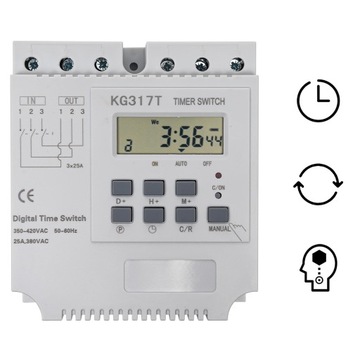 Трехфазный таймер, 380 В, 25 А