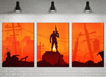 3x НАСТЕННЫЕ КАРТИНЫ FORTNITE ТРИПТИХ ПРЕМИУМ 20х30