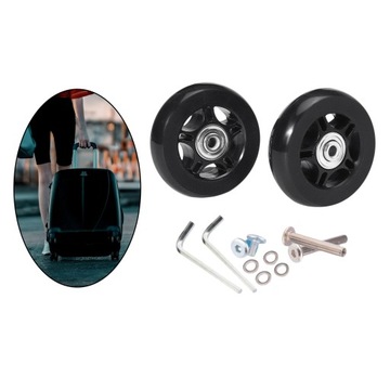 2 КОЛЕСА ДЛЯ ЧЕМОДАНА ГИБКОЕ, ИЗНОСОСТОЙКОЕ ПОВОРОТНОЕ КОЛЕСО 70*24 ММ