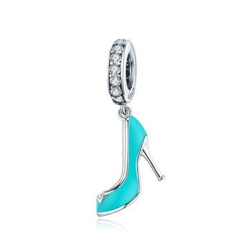 Charms TURKUSOWA SZPILKA zawieszka koralik S925