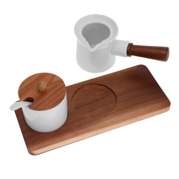 PORCELANOWA CUKIERNICA Z ŁYŻECZKĄ MLECZNIK 93559