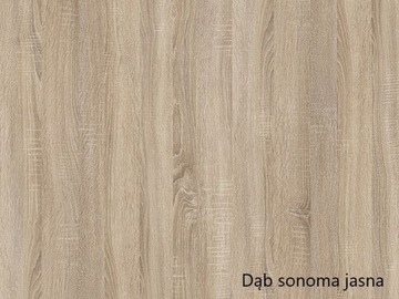 Solidny regał biurowy LOFT metalowy na książki LOBO 5 Dąb Brunico REQUBE