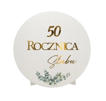 50 ROCZNICA ŚLUBU KOŁO XL baner tablica zestaw dekoracji