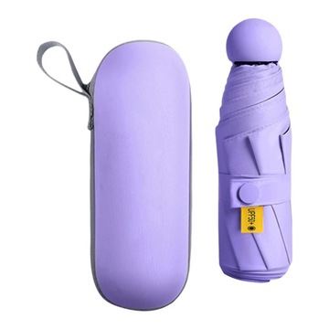 Parasol przeciwsłoneczny do torebki Fioletowy słońce z etui