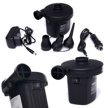 POMPKA ELEKTRYCZNA DO MATERACA BASENU PIŁEK 3 KOŃCÓWKI