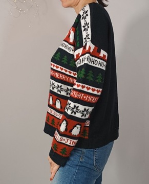 NEW LOOK świąteczny sweter HO HO HO r 42