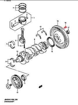 ŠROUB KOLA SETRVAČNÍKU 10X13.5 SUZUKI 09103-10282
