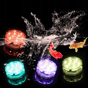 4 шт. Светодиодная RGB лампа для бассейна с дистанционным управлением