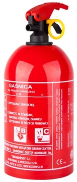 АВТОМОБИЛЬНЫЙ ОГНЕТУШИТЕЛЬ ДЛЯ АВТОМОБИЛЕЙ, ПОРОШКОВЫЙ, 1 КГ, ДЕРЖАТЕЛЬ НА ВЕЛКРО