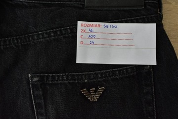 ARMANI COLLEZIONI RURKI SPODNIE WĘGLOWE W36 L30