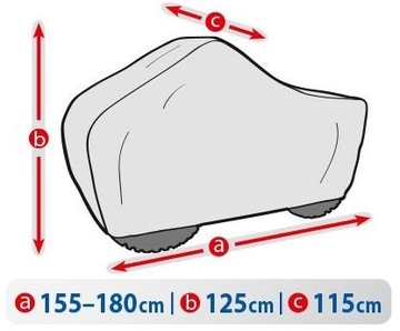 Брезентовый чехол для квадроцикла, размер М, 155-180 см.