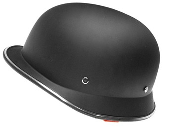 KASK MOTOCYKLOWY HEŁM NIEMIECKI RETRO CZARNY MAT A2P02