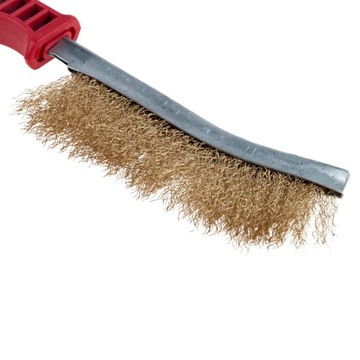 ЛАТУННАЯ ПРОВОЛОЧНАЯ ЩЕТКА ДЛЯ ЧИСТКИ ДИСКОВ С ПРОЧНОЙ РУЧКОЙ