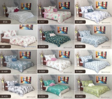 Постельное белье ELWAY 200х220 Хлопок Сатин NEW DESIGNS мягкое двустороннее