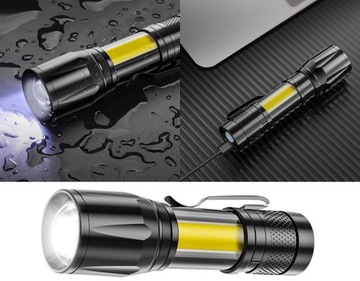 НАБОР ИЗ 3 МОЩНЫХ ФОНАРИКОВ CREE XM-L Q5 COB