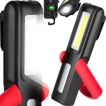 ЛАМПА ДЛЯ МАСТЕРСКОЙ СВЕТОДИОДНЫЙ ФАКЕЛ + МОЩНЫЙ МАГНИТНЫЙ КРЮК