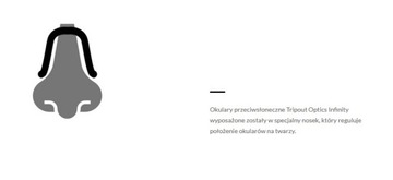 Okulary Rowerowe Tripout Infinity Czarne Sz. Clear