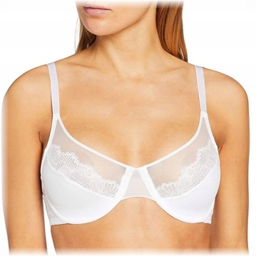 Triumph biustonosz miękki biały Lace Spotlight Wired Bra rozmiar 65C