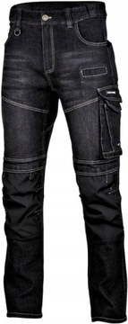 SPODNIE ROBOCZE JEANSOWE SLIM LAHTI PRO CZARNE 2XL