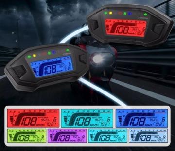ЦИФРОВОЙ ТАХОМЕТР 13000RPM LCD MOTOR QUAD 7 ЦВЕТОВ ПОДСВЕТКИ