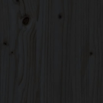 Каркас кровати из массива дерева, черный, 120x190 см, 4 фута, двуспальный