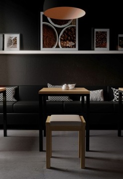 Taboret Linea miękki tapicerowany kuchenny ławka