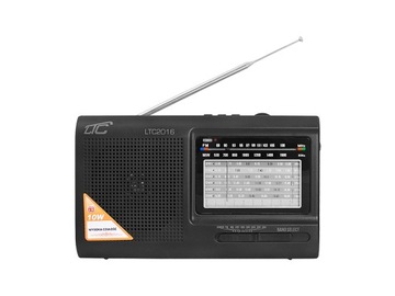 Radio przenośne LTC-2016 WILGA USB z wbudowanym akumulatorem, CZARNE.