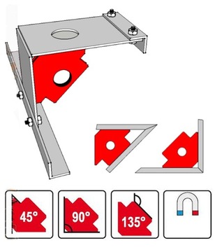 УГЛОВОЙ КРОНШТЕЙН СВАРОЧНЫЙ ДЕРЖАТЕЛЬ МАГНИТНЫЙ НАБОР 3 X
