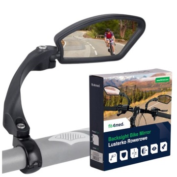 LUSTERKO PRAWE WSTECZNE REGULOWANE 360 DO ROWERU REGULACJA KĄTA KIEROWNICĘ