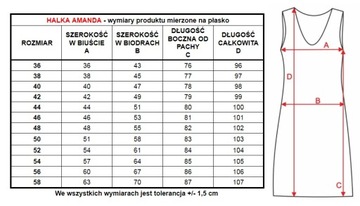 HALKA AMANDA SZEROKIE RAMIĄCZKO ŁOSOSIOWA 42