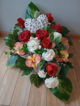 Украшение кладбища GRAVE композиция HEART SET