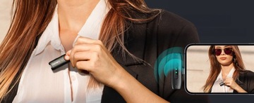 БЕСПРОВОДНОЙ СВЯЗАННЫЙ МИКРОФОН 2 МИКРОФОНА USB C ANDROID Hohem Lavalier