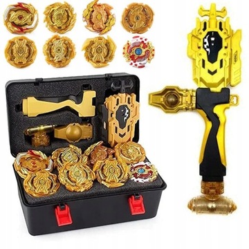 ZESTAW BĄCZEK WIRUJĄCY BEYBLADE DYSK SPINNER 8SZT