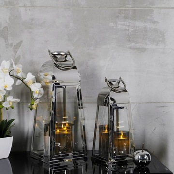 НАБОР СЕРЕБРЯНЫХ МЕТАЛЛИЧЕСКИХ ФОНАРЕЙ 2в1 ФОНАРЬИ