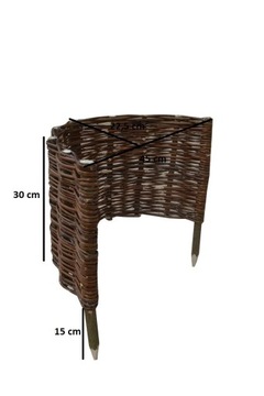 Забор из плетеного частокола закругленный 30/45 [см]