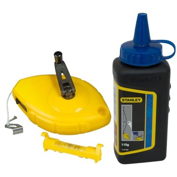 Sznur traserski z kredą STANLEY 30 m, 115 g - ZESTAW