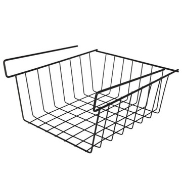 Корзина-корзина, органайзер под полку, черный металл, 27,5 см