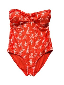 Nowy czerwony kostium strój kąpielowy 42,XL papugi plus size Marks&Spencer