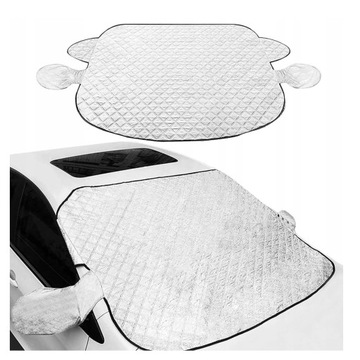 Przeciwsłoneczna Osłona na szybę lusterka mata antyszronowa z magnesami