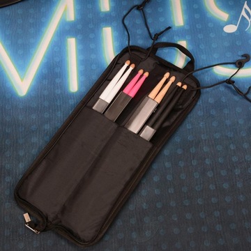 Портативная сумка для барабанных палочек, футляр для хранения палочек, прочные черные палочки.