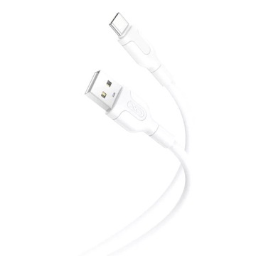 UNIWERSALNY KABEL USB-C DO ŁADOWANIA USB-A NA USB-C 1 METR 2.1A BIAŁY