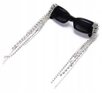 Steampunk unikalne okulary wiszące diamenty m14