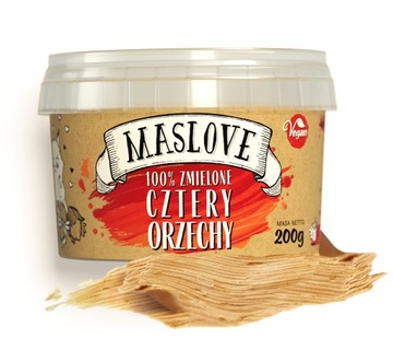 MASŁO ORZECHOWE 4 ORZECHY MASLOVE PASTA ORZECHOWA
