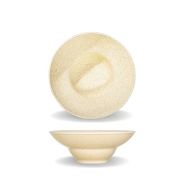 Talerz glęboki okrągły Wilmax 22,5 cm 1100 ml PORCELANA z IMITACJĄ KAMIENIA