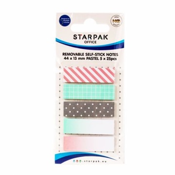 Zakładki indeksujące STARPAK 5 wzorów Pastel
