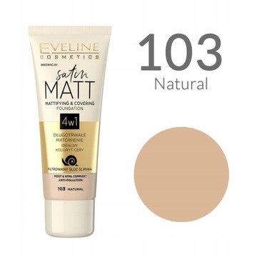 Eveline Satin Matt Podkład 4 w 1 - NATURAL 103