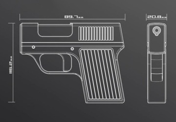 PAPIEROŚNICA 10 PAPIEROSÓW ZAPALNICZKA PISTOLET