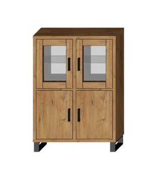 Witryna SARA LOFT 4D 110 niska metal - lancelot